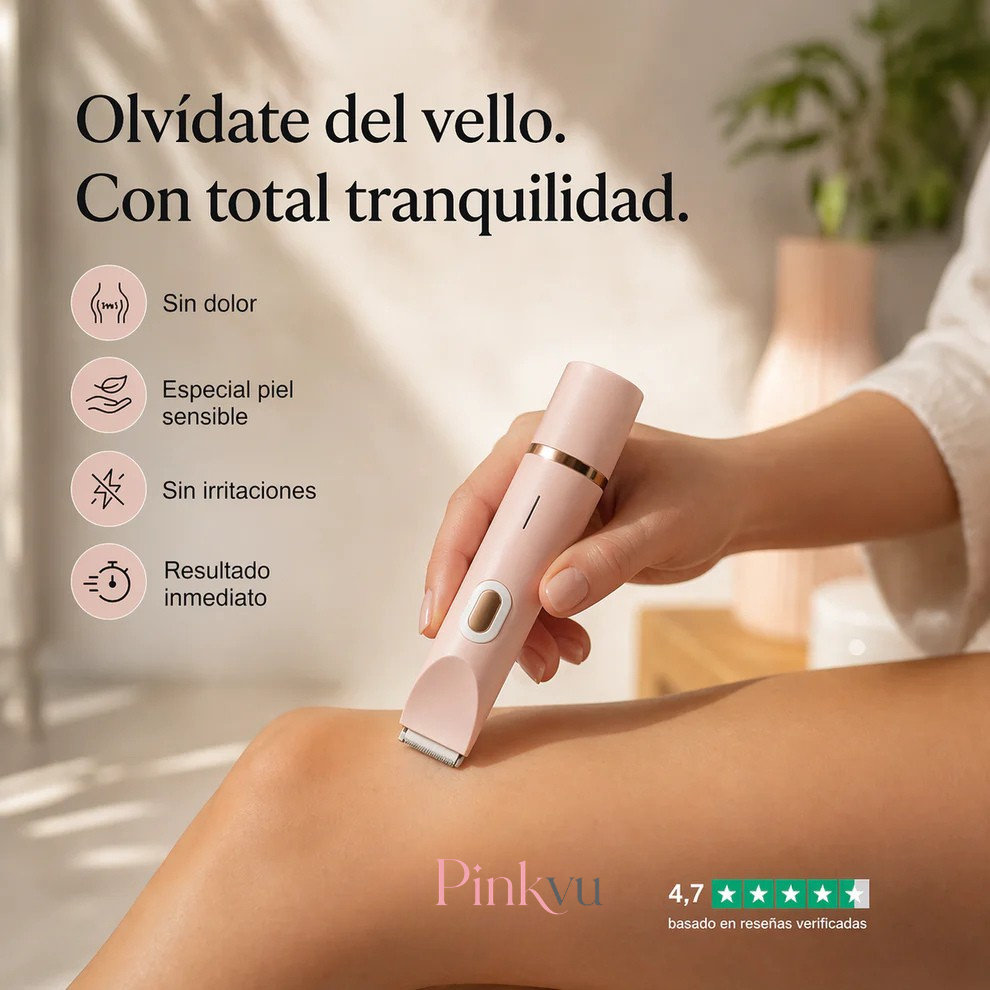 Pinkvu 2 en 1 - Depiladora Íntima
