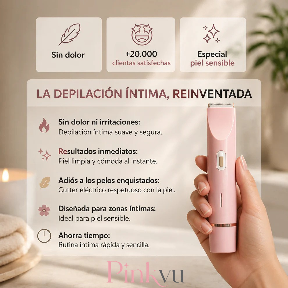 Pinkvu 2 en 1 - Depiladora Íntima