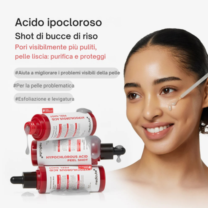 Shot di acido Ipocloroso da Bucce di Riso