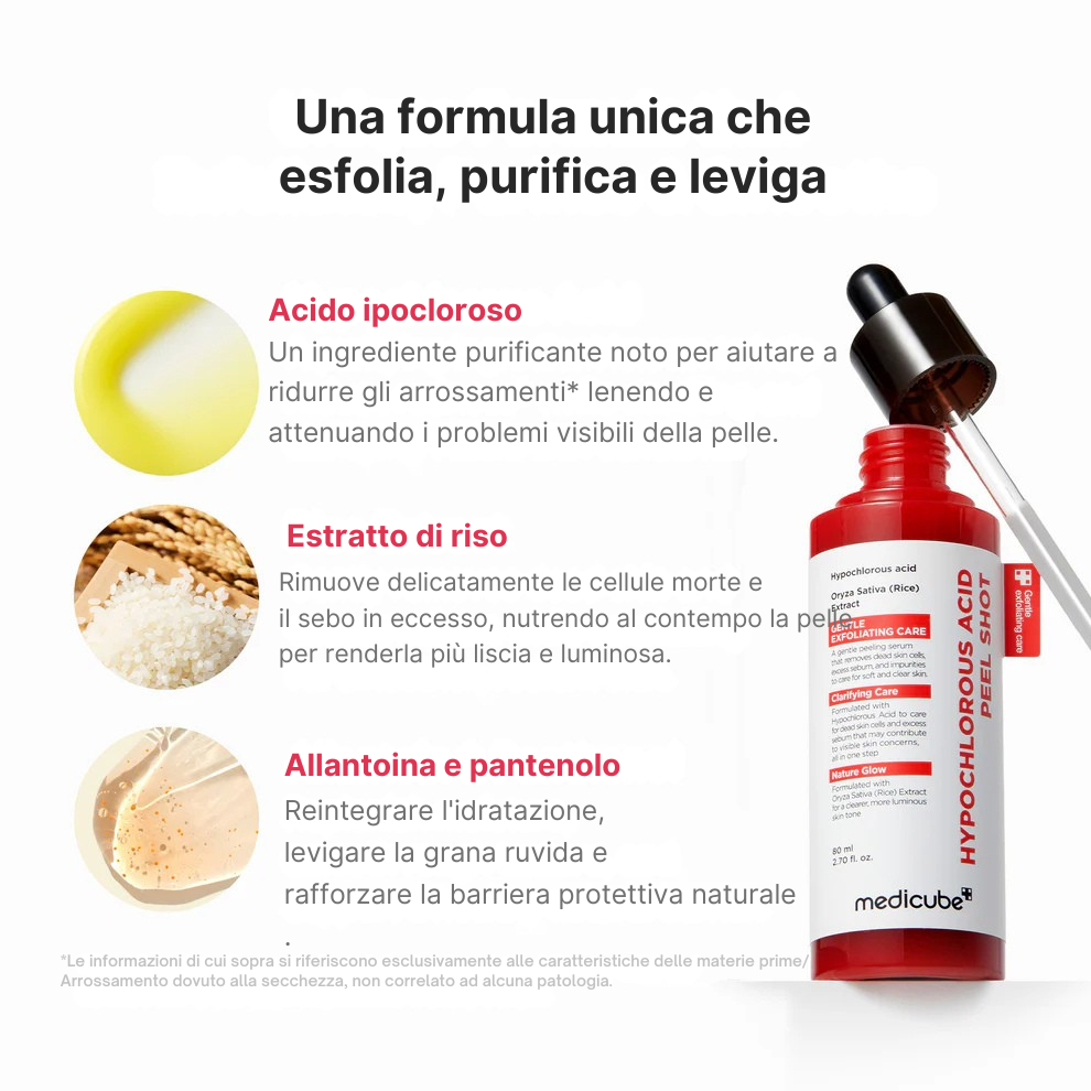 Shot di acido Ipocloroso da Bucce di Riso