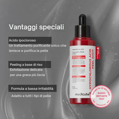 Shot di acido Ipocloroso da Bucce di Riso